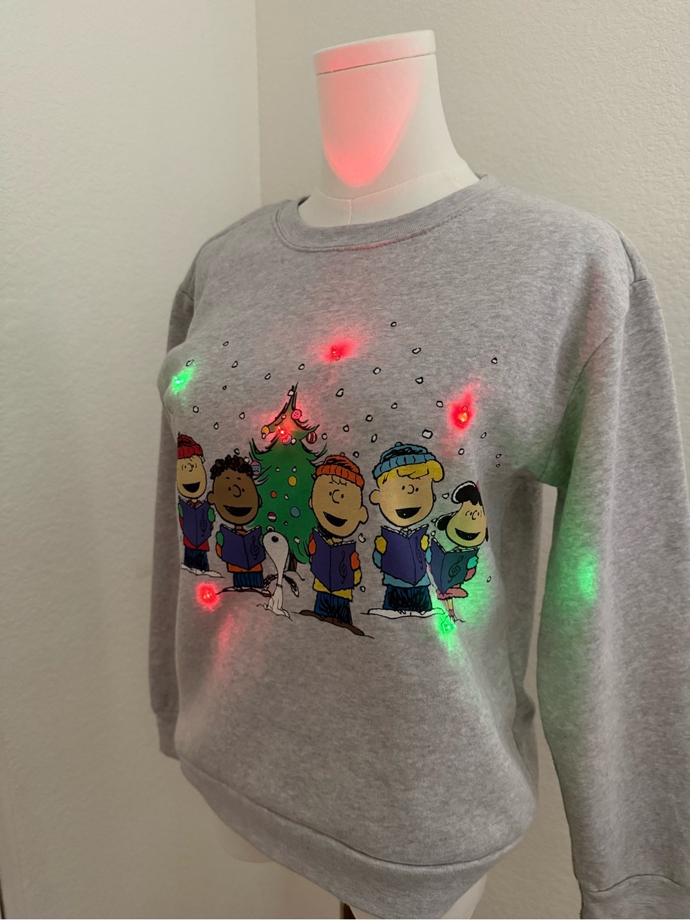 Peanuts Light Gray Sweatshirt with Branded Neck Tag